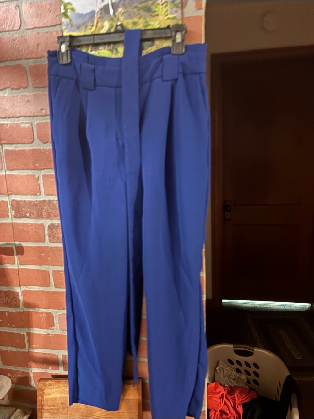 Express Royal Blue Tailored High-Rise Trousers